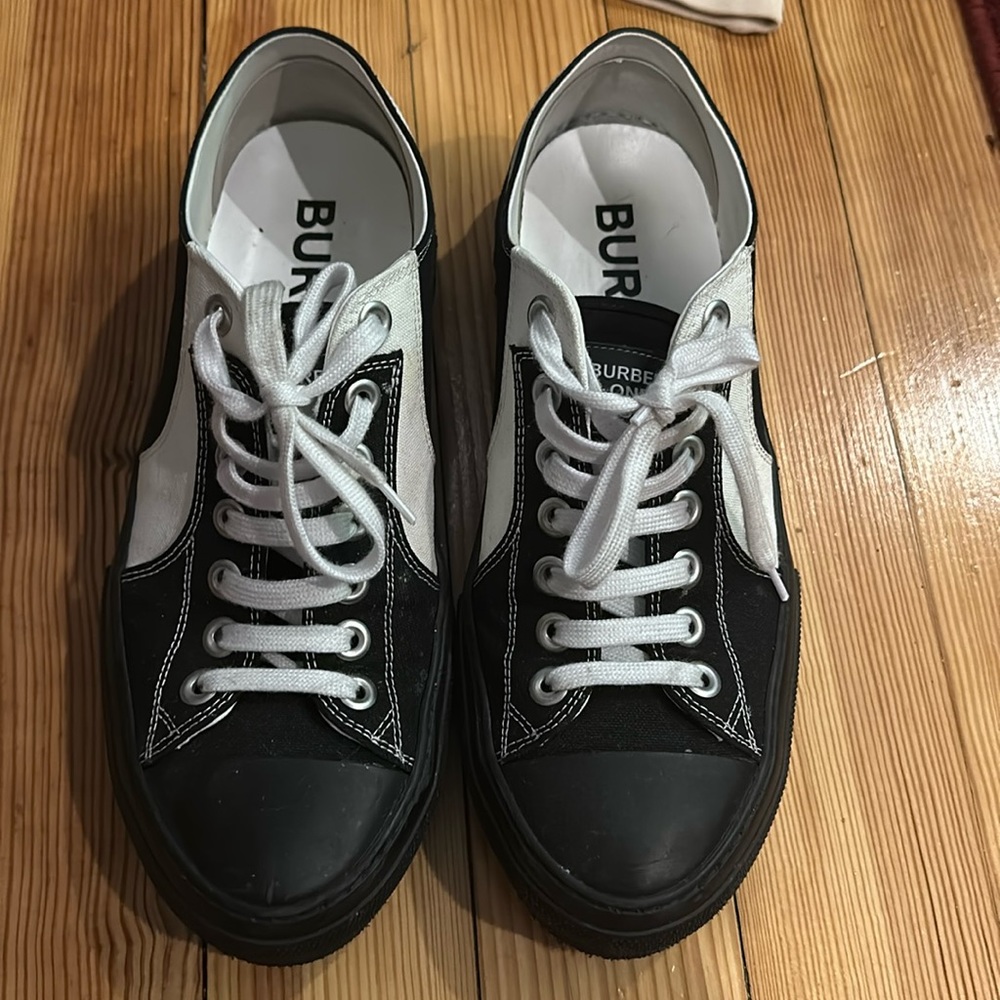 Black and white Burberry shoes
